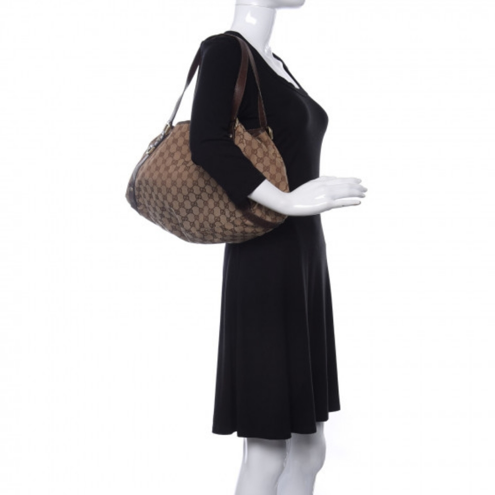 GUCCI Monogram Medium Abbey Shoulder Bag Off White - Picture 5 of 11